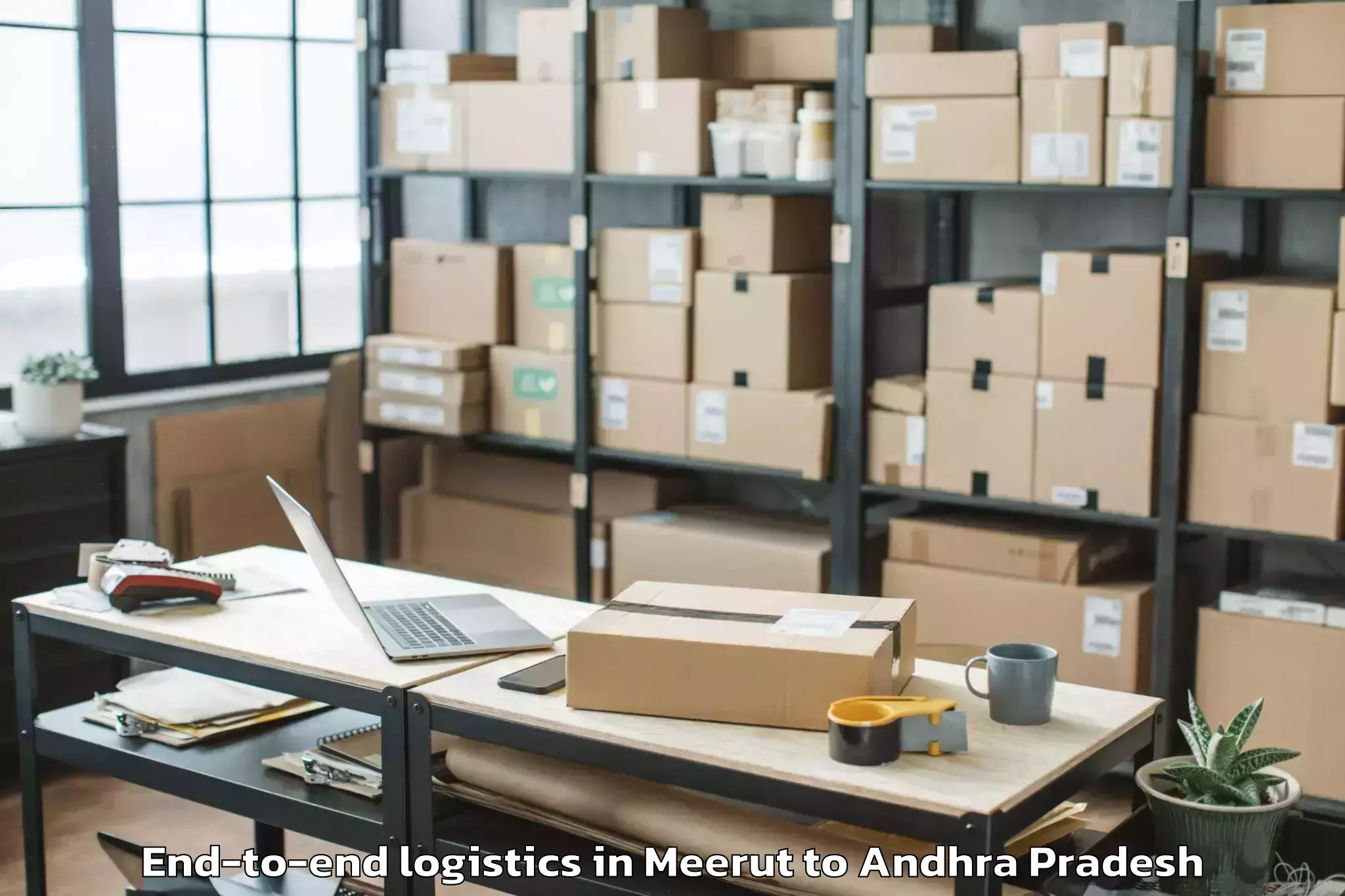 Leading Meerut to Pamarru End To End Logistics Provider